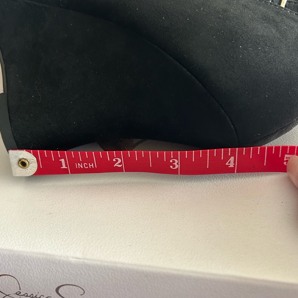 Jessica Simpson peep toe wedge sandal size 8 1/2 M - Picture 8 of 9